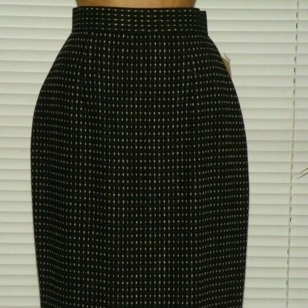 NWT $156 Black Print Art Moderne Skirt DANA BUCHMAN XS 2